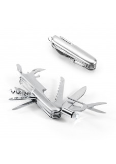 SOLDEN. COLTELLO TASCABILE MULTIFUNZIONE IN ACCIAIO INOX E METALLO CON MINI TORCIA A LED 94131