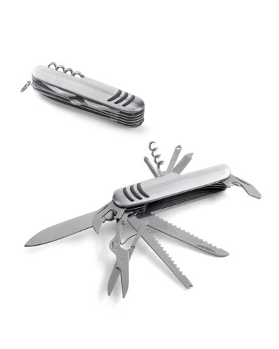 KAPRUN. COLTELLO TASCABILE MULTIFUNZIONE IN ACCIAIO INOSSIDABILE E METALLO 94147