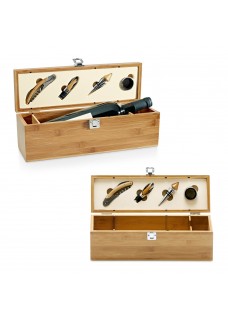 SYRAH. SET DA VINO IN BAMBU E ZINCO 94189