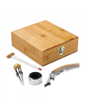 CABERNET. SET DA VINO IN BAMBU E ZINCO 94190