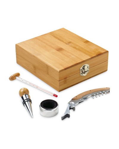 CABERNET. SET DA VINO IN BAMBU E ZINCO 94190
