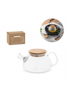 SNEAD. TEIERA IN VETRO BOROSILICATO CON COPERCHIO IN BAMBU 750 ML 94238