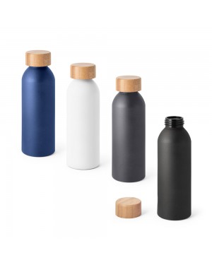 QUETA. BOTTIGLIA IN ALLUMINIO CON COPERCHIO IN BAMBU 550 ML 94250