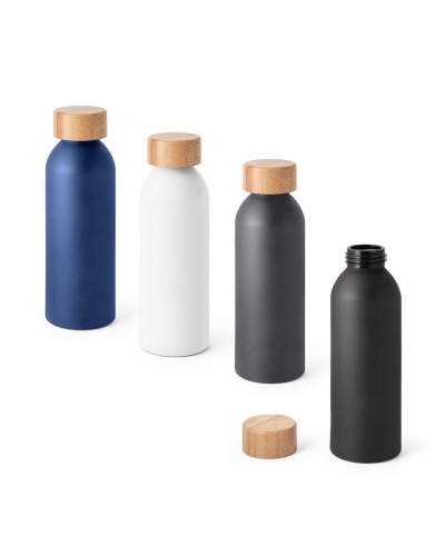 QUETA. BOTTIGLIA IN ALLUMINIO CON COPERCHIO IN BAMBU 550 ML 94250