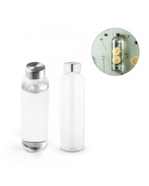 SOLER. BORRACCIA IN VETRO CON TAPPO IN ACCIAO INOX 500 ML 94317