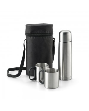 DURANT. SET CON THERMOS E TAZZE IN ACCIAIO INOSSIDABILE 94609