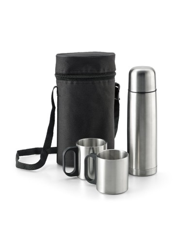 DURANT. SET CON THERMOS E TAZZE IN ACCIAIO INOSSIDABILE 94609