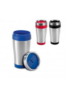 BATUM. BICCHIERE DA VIAGGIO IN ACCIAIO INOX E PP 420 ML 94625