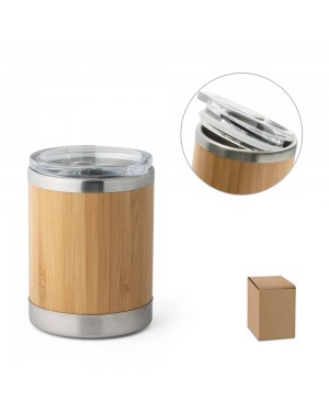 LYCKA. BICCHIERE IN ACCIAIO INOX E BAMBU 350 ML 94761