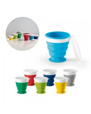 ASTRADA. BICCHIERE DA VIAGGIO PIEGHEVOLE IN SILICONE E PP 250 ML 94762