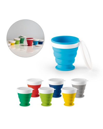 ASTRADA. BICCHIERE DA VIAGGIO PIEGHEVOLE IN SILICONE E PP 250 ML 94762