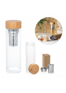 MAKAROVA. BORRACCIA IN VETRO BOROSILICATO CON INFUSORE DA 490 ML 94765