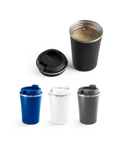 PHELPS. BICCHIERE DA VIAGGIO IN ACCIAIO INOX E PP 470ML 94772