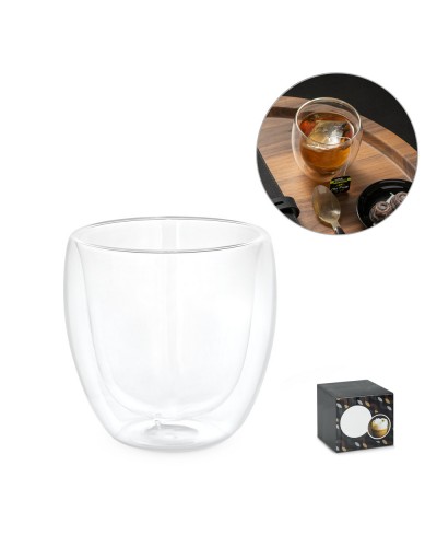 AMERICANO. BICCHIERE ISOTERMICO IN VETRO 220 ML 94785