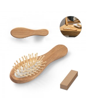 DERN. SPAZZOLA PER CAPELLI IN LEGNO CON DENTI IN BAMBU 95055