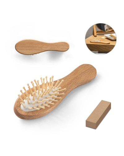 DERN. SPAZZOLA PER CAPELLI IN LEGNO CON DENTI IN BAMBU 95055