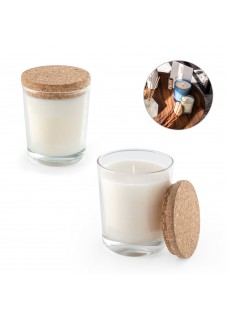 ZEN 180. CANDELA AROMATICA IN UNA COPPA DI VETRO CON COPERCHIO IN SUGHERO 180 G 95078