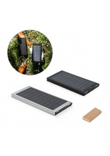 CLERK. POWER BANK DA 8'000 MAH CON PANNELLO SOLARE IN ALLUMINIO 100% RICICLATO 97137