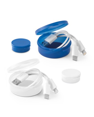 EMMY. CAVETTO USB CON CONNETTORE 3 IN 1 IN ABS E PVC 97153
