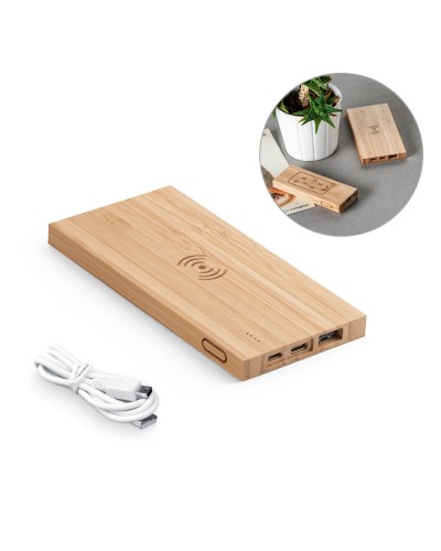 FITCH. BATTERIA PORTATILE IN BAMBU CON 5'000 MAH DI CAPACIT? 97909