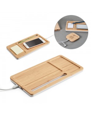 MOTT. ORGANIZER PER SCRIVANIA IN BAMBU CON CARICATORE WIRELESS 97911