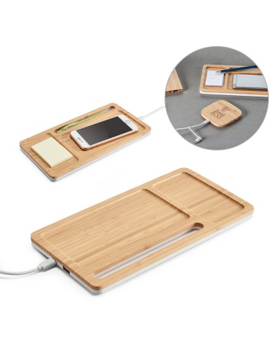 MOTT. ORGANIZER PER SCRIVANIA IN BAMBU CON CARICATORE WIRELESS 97911