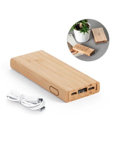 KOHN. BATTERIA PORTATILE IN BAMBU CON 5'000 MAH DI CAPACIT? 97915
