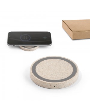 CUVIER. CARICATORE WIRELESS IN ABS E FIBRA DI PAGLIA DI GRANO 97929