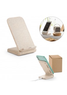 ENGLERT. SUPPORTO PER CELLULARE IN FIBRA DI PAGLIA E ABS, CON CARICATORE WIRELESS 97932