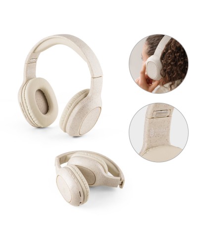 FEYNMAN. CUFFIE WIRELESS IN FIBRA DI PAGLIA DI GRANO E ABS 97939