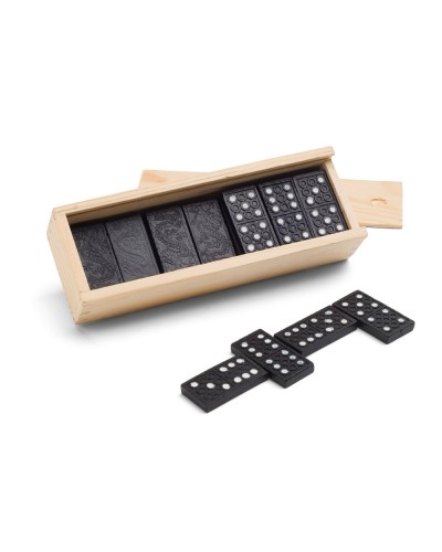 MIGUEL. DOMINO IN SCATOLA DI LEGNO CON COPERCHIO 98004