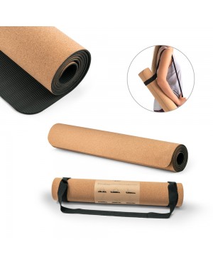GERES. TAPPETINO PER YOGA IN SUGHERO E TPE, SPESSORE FINO A 3.7 MM 98138