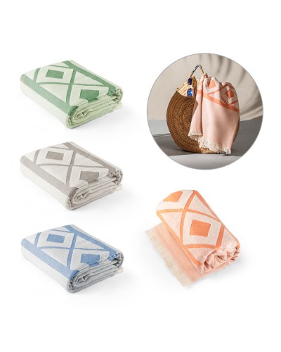 MALEK. TELO MULTIFUNZIONALE E DA BAGNO (350G/M?) REALIZZATO IN COTONE E COTONE RICICLATO 99046