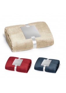 DYLEAF. COPERTA IN PILE DA (240 G/M?) CON NASTRO E CARTONCINO PERSONALIZZABILE 99075