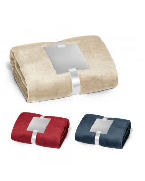 DYLEAF. COPERTA IN PILE DA (240 G/M?) CON NASTRO E CARTONCINO PERSONALIZZABILE 99075