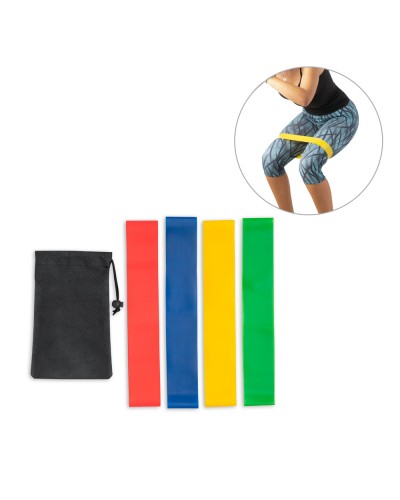 BURPEE. SET DI FASCE ELASTICHE CON CUSTODIA IN TNT 99970