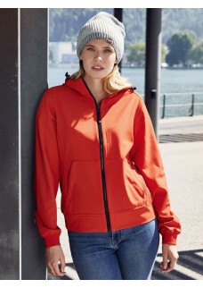 LADIES HOODED SOFTSHELL JACKET JN1145
