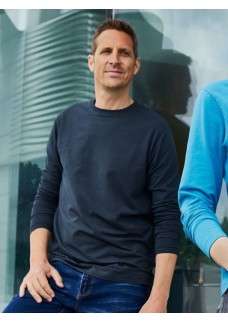 MENS BIO STRETCH-LONGSLEEVE WORK - SOLID JN1804