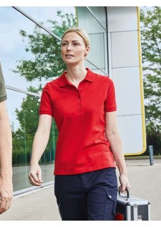 LADIES BIO STRETCH-POLO WORK - SOLID JN1805
