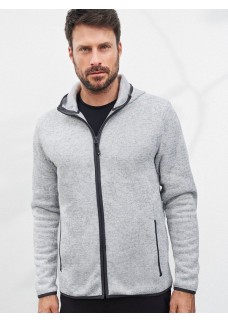 MENS KNITTED FLEECE HOODY JN589