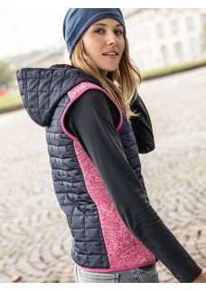 LADIES KNITTED HYBRID VEST JN767