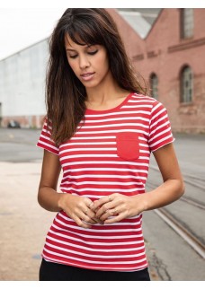 LADIES T-SHIRT STRIPED JN8027