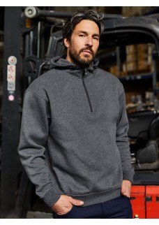 BIO WORKWEAR HALF ZIP HOODY JN839