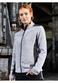 LADIES KNITTED WORKWEAR FLEECE JACKET - STRONG JN861