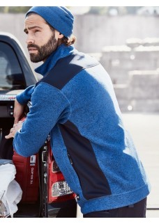 MENS KNITTED WORKWEAR FLEECE JACKET - STRONG JN862