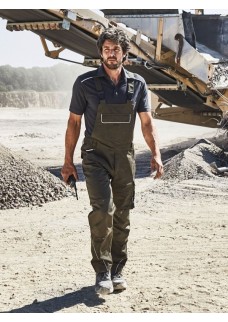 WORKWEAR PANTS WITH BIB - SOLID JN879