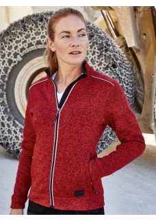 LADIES KNITTED WORKWEAR FLEECE JACKET - SOLID JN897
