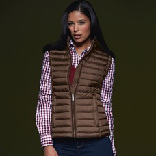 LADY QUILTED DOWN VEST 100%P
