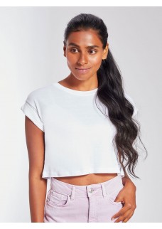 WOMENS ORGANIC CROP TOP T MAM96
