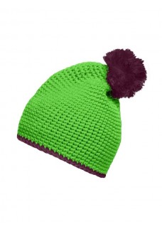 POMPON HAT WITH CONTRAST STRIPE MB7964